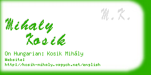 mihaly kosik business card